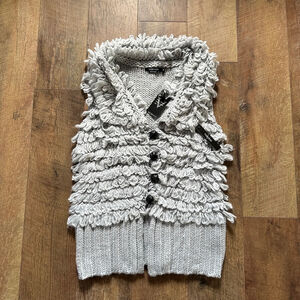 Women's Vertigo Sweater Vest Size M Gray